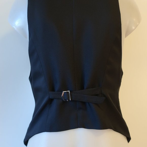 Womens Elizabeth and James Dandy Black Silk Ruffled Vest Top M * - Picture 13 of 15